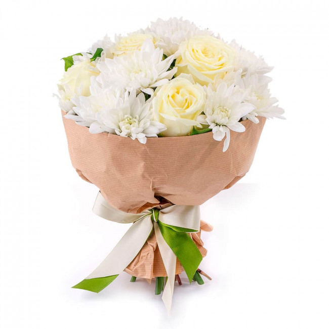 Букет цветов "Белый танец"